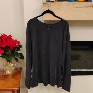 Barefoot Dreams CozyChic Ultra Lite Navy V-Neck Sweater Size XXL